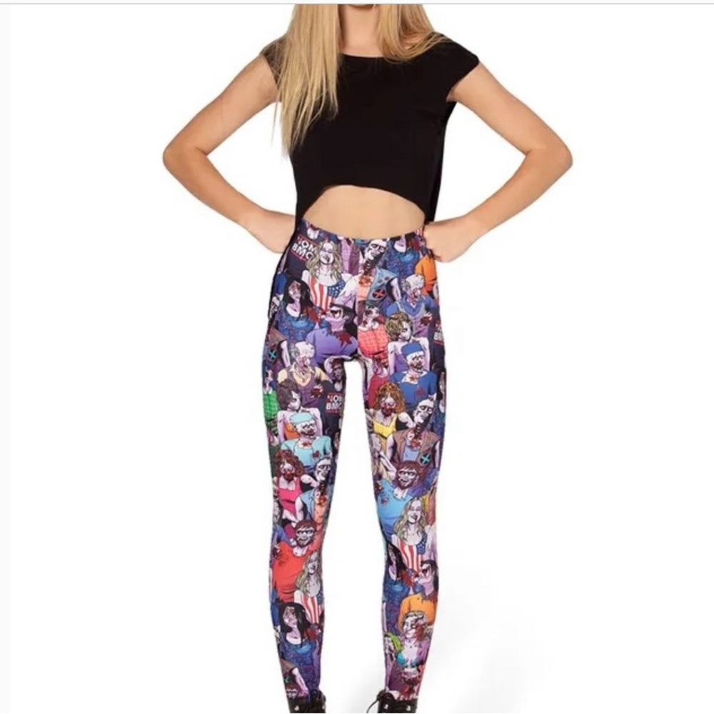 Authentic Blackmilk DISCONTINUED Zombie Nation Leggings. GREAT condition.